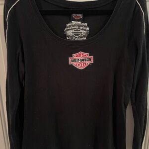 Women large Harley-Davidson Black and Red Logo Tee
